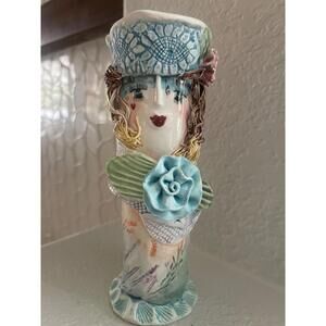 Ellen Williams by Ganz Garden Girls Colorful Floral Vase 9.5" Tall